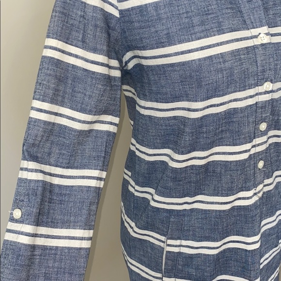 Loft Button Down Shirt Dress Size 0 - Picture 4 of 6